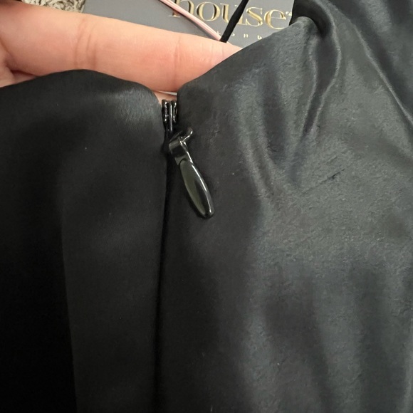 House of CB Reva Black Satin Balcony Corset Dress - Picture 5 of 8